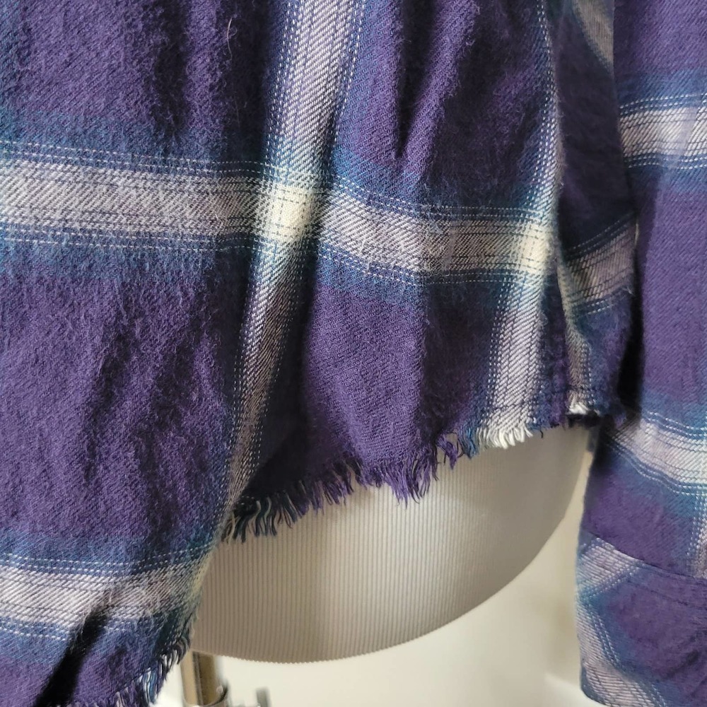 Rails Leo Button Down Shirt Violet Teal‎ Cream Size XS - Picture 6 of 12